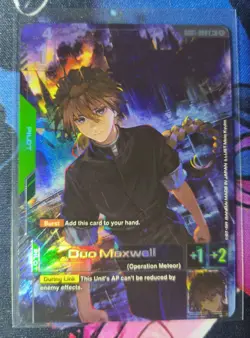 Gundam Card Game TCG - Duo Maxwell - R+ - GD01-090 - NM - Image 1