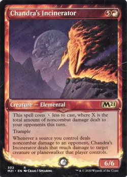 MTG Chandra's Incinerator Showcase - Core Set 2021 #302 VLP/NM Magic Card - Image 1