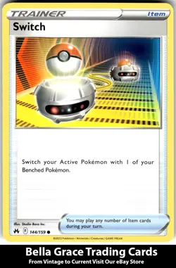 Pokemon TCG Crown Zenith Switch #144/159 Common Trainer - Image 1