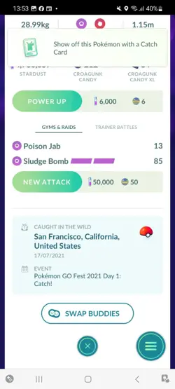 Pokemon Go Shiny Toxicroak - Image 2