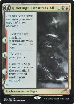 Hidetsugu Consumes All / Vessel of the All Consuming Neon Dynasty MTG Foil NM - Image 1