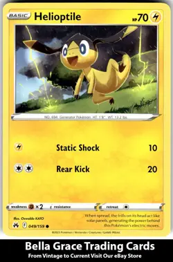 Pokemon TCG Crown Zenith Helioptile #049/159 Common - Image 1