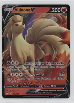 Ninetales V German Pokemon Sword & Shield Rebel Clash #026 15fy - Image 1