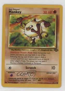 Mankey Pokemon Jungle #55 1999 0d08 - Image 1