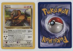 Tauros Pokemon Jungle #47 1999 0d08 - Image 3