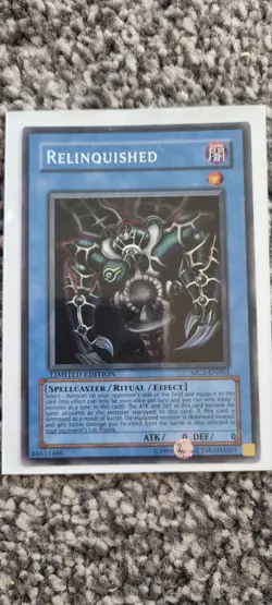Relinquished - Yugioh TCC - Secret Rare - LP - Free UK P&P - Image 1