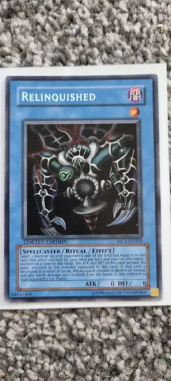 Relinquished - Yugioh TCC - Secret Rare - LP - Free UK P&P - Image 2