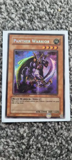 Panther Warrior - Yugioh TCC - Secret Rare - LP - Free UK P&P - Image 1