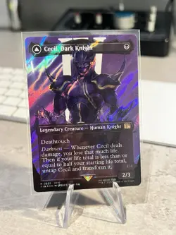 MTG Final Fantasy- Cecil, Dark Knight Borderless Surge Foil 0525 NM - Image 1