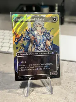 MTG Final Fantasy- Cecil, Dark Knight Borderless Surge Foil 0525 NM - Image 2