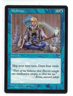 MTG Tempest - 1x Meditate - NM - Image 1