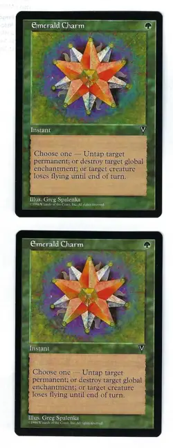 2x Emerald Charm - Vision - Magic The Gathering NM/M (Never Played) - Image 1