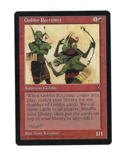 Goblin Recruiter - Vision - Magic The Gathering NM/M (Never Played) - Image 1