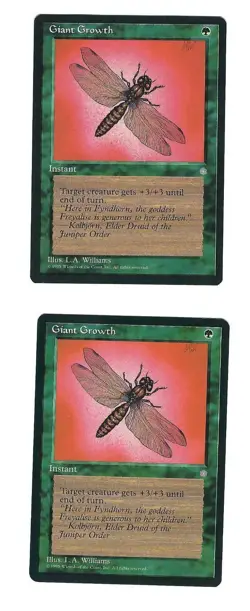 2x Giant Growth - Ice Age - Magic The Gathering NM/M (Never Played) - Image 1