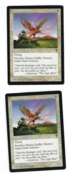 2x Daraja Griffin - Vision - Magic The Gathering NM/M (Never Played) - Image 1