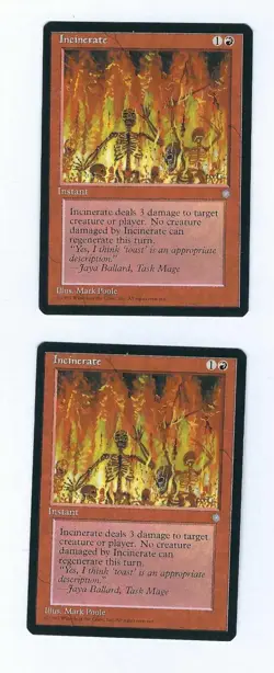 2x Incinerate - Ice Age - Magic The Gathering NM/M (Never Played) - Image 1