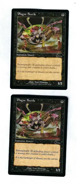 2x Plague Beetle - Urzas Legacy - Magic The Gathering NM/M (Never Played) - Image 1