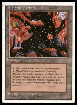 Mishra's Factory HP Magic the Gathering MTG Fourth Edition - Image 1