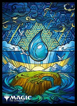 Magic The Gathering Player Card Sleeve United Dominaria Stained Glass Island 80P - Image 1