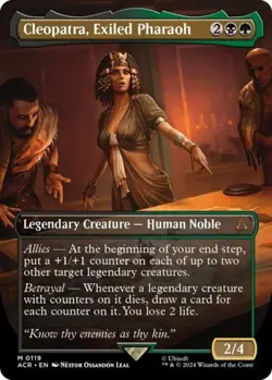 Cleopatra, Exiled Pharaoh (Borderless) - Light Play MTG - Image 1