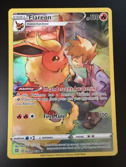 Pokemon Card - Flareon - SWSH Brilliant Stars - Holo - TG01/TG30 - MP - Image 1