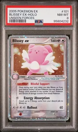 Pokemon Blissey EX 101/115 Holo Rare PSA 8 - EX Unseen Forces - Image 1