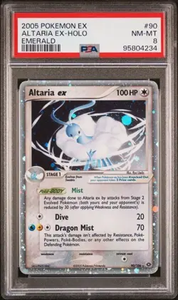 Altaria EX 90/106 EX Emerald Holo Rare Pokemon - PSA 8 NM - MT - Image 1