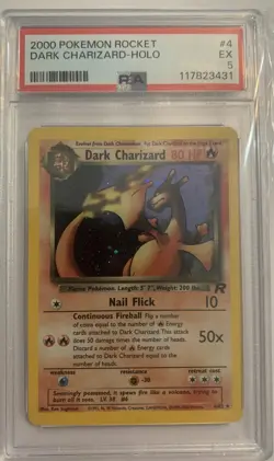 2000 POKEMON ROCKET #4 DARK CHARIZARD-HOLO PSA 5 EX ,No Reserve! - Image 1