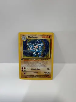Pokemon TCG Machamp Base Set 8/102 Holo 1st Edition Holo Rare - Image 1