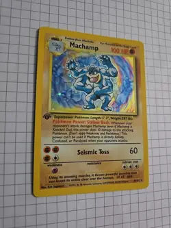 Pokemon TCG Machamp Base Set 8/102 Holo 1st Edition Holo Rare - Image 1