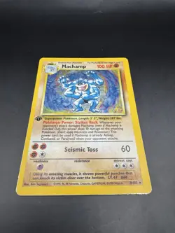Pokemon TCG Machamp Base Set 8/102 Holo 1st Edition Holo Rare - Image 1