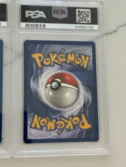 Pokemon Fossil Lapras Holo PSA 7 NM & Base 2 Poliwrath Holo PSA 7 NM - Image 3