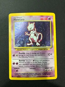 Pokemon - Mewtwo 10/102 Holo Rare - Base Set MP - Image 1