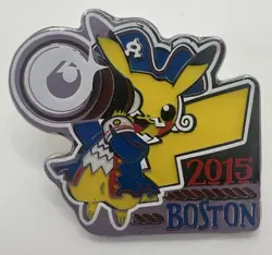 POKEMON 2015 BOSTON WORLD CHAMPIONSHIP COLLECTOR PIKACHU PIN - Image 1