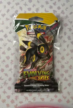 2021 Pokemon SWSH Evolving Skies Sleeved Booster Pack Umbreon Art (3/4) - Image 5