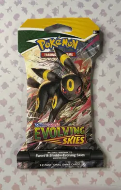 2021 Pokemon SWSH Evolving Skies Sleeved Booster Pack Umbreon Art (4/4) - Image 1