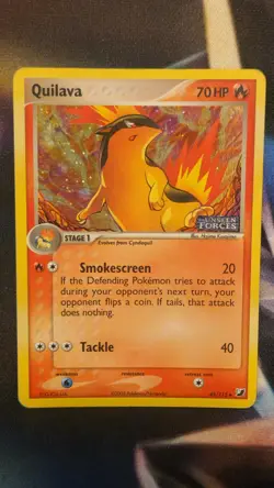 Quilava Holo 45/115 Pokemon 2005 Unseen Forces LP Pokeball Pattern and Stamped - Image 1