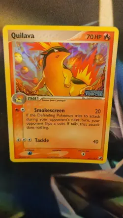 Quilava Holo 45/115 Pokemon 2005 Unseen Forces LP Pokeball Pattern and Stamped - Image 2