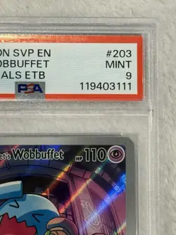2025 POKEMON SVP EN-SV BLACK STAR PROMO #203 TEAM ROCKET'S WOBBUFFET PSA 9 - Image 4