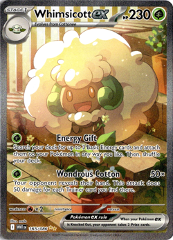 Whimsicott ex 165/086 Pokemon White Flare Special Illustration Rare NM - Image 1