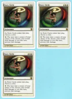 Story Circle x3 3x 2005 MTG MTG Core Set 9th Edition White Enchantment LP AZ1 - Image 1