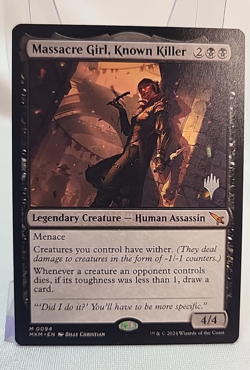 Massacre Girl, Known Killer Promo Stamped MKM MTG NM Near Mint Fast Shipping - Image 1