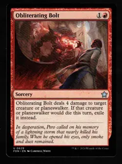 4x Obliterating Bolt-Magic the Gathering-MTG-Foundations-Near Mint-4x - Image 1