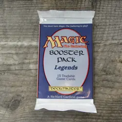 Magic The Gathering MTG Legends Factory Sealed Booster Pack 1994 Unsearched - Image 1