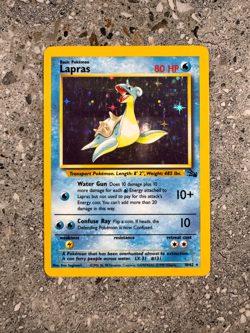 Pokemon TCG Cards Lapras 10/62 Fossil Holo Rare LP - Image 1