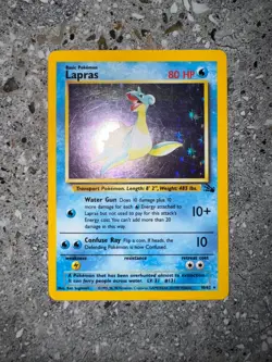 Pokemon TCG Cards Lapras 10/62 Fossil Holo Rare LP - Image 3