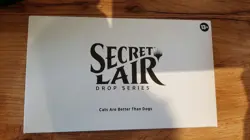 Mtg Magic Card Secret Lair Cats are better than Dogs Sealed Non-FOIL In Hand - Image 1