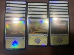 Lot of 20x Random FOIL Plains New Frame Only - Basic Lands - MTG Magic NM-LP - Image 1