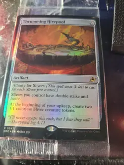 Thrumming Hivepool Edge of Eternities Pre Release Foil In Original Packing - Image 1