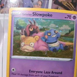 Pokemon Card Galarian Slowpoke SWSH126 Promo cosmos HOLO BLEED HD GALAXY SWIRL12 - Image 2